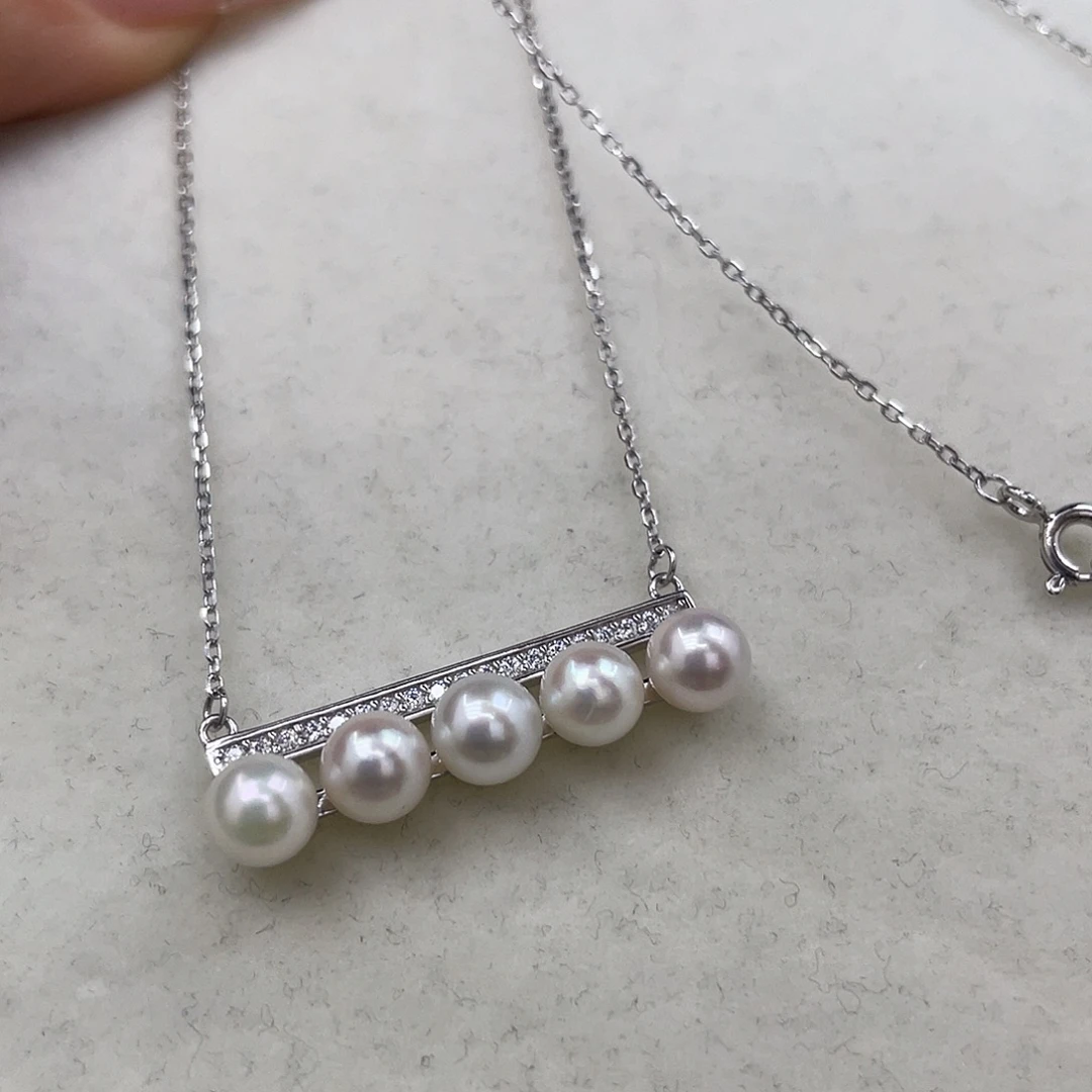 樱***仚颈饰海水珍珠银S925镶嵌