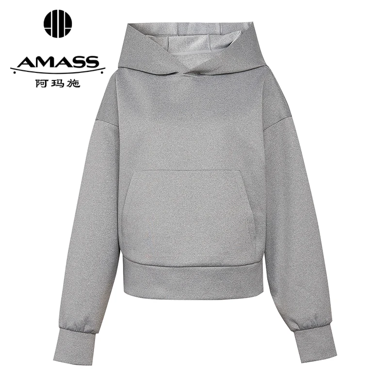 AMASS/阿玛施2025新款时尚简约休闲松弛感百搭连帽卫衣530046