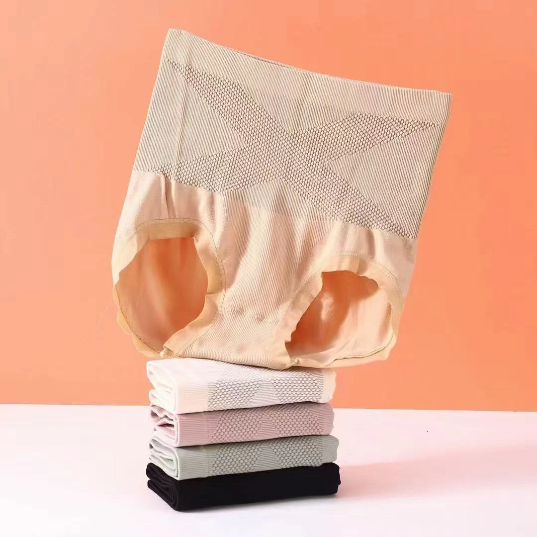 高腰秋冬收腹提臀温变底档舒适云感透气无痕亲肤女士三角内裤