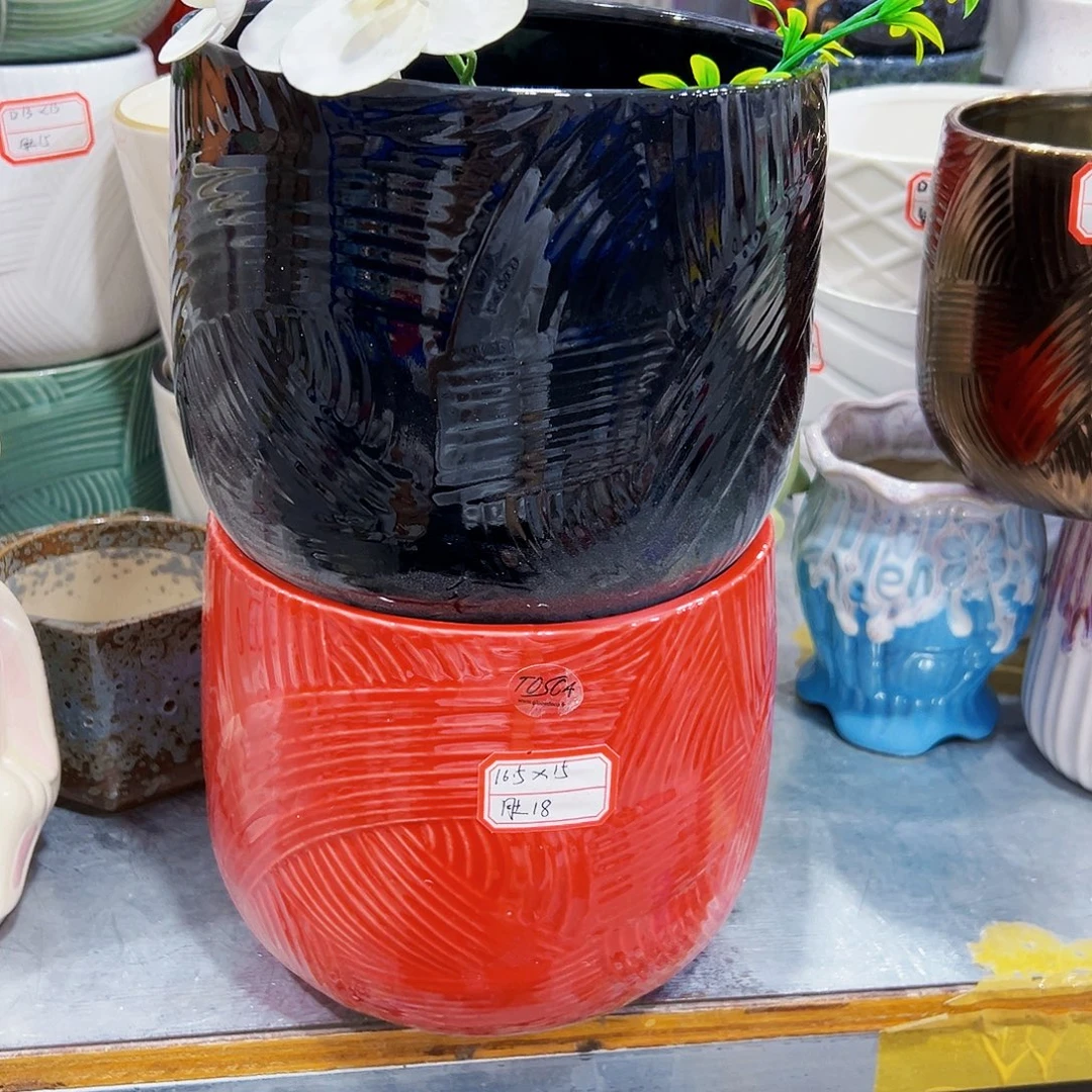 外贸尾单陶瓷花盆凑单10米包邮