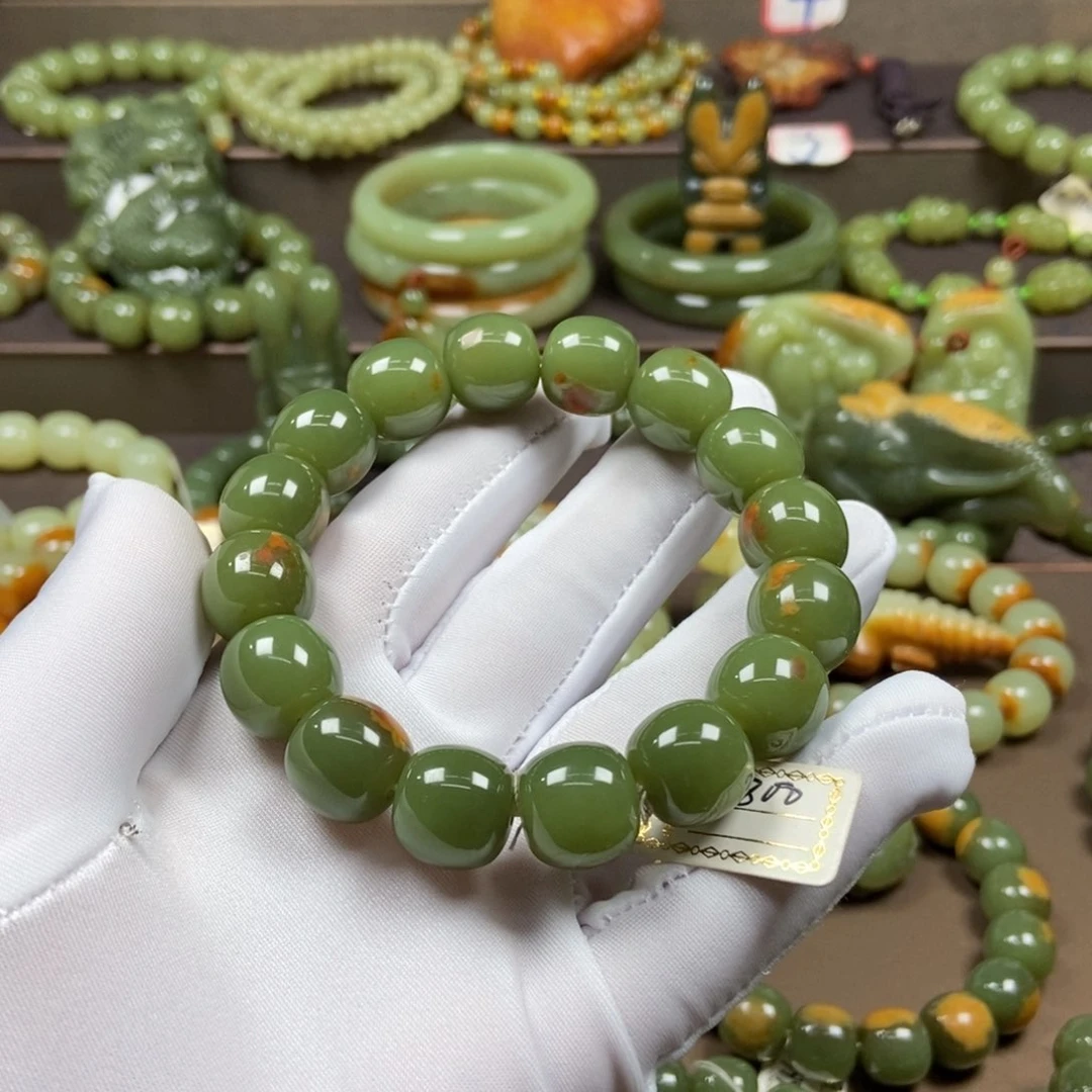 透闪石质玉手链未镶嵌丫*