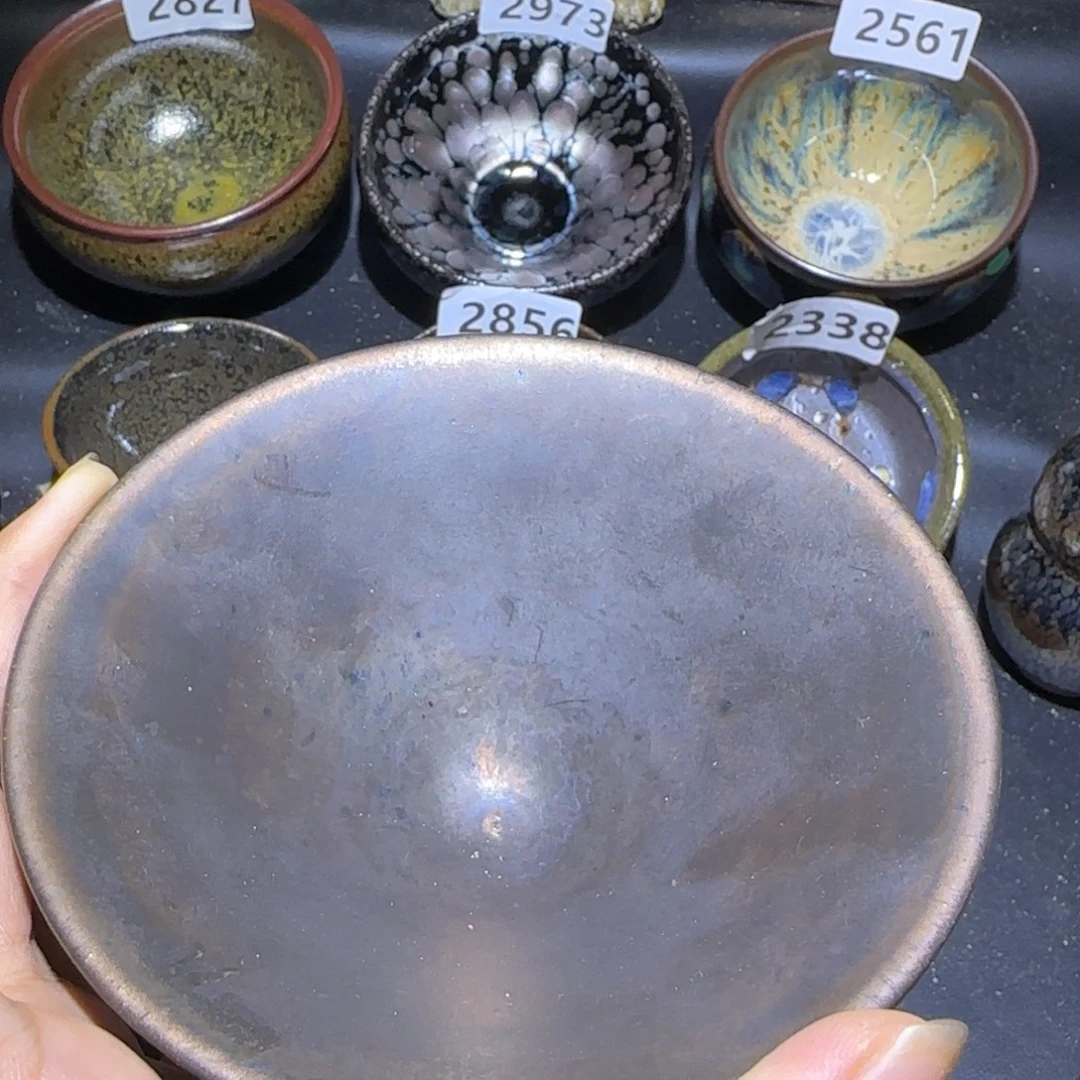 茶盏福建盏茶器斗笠柴烧