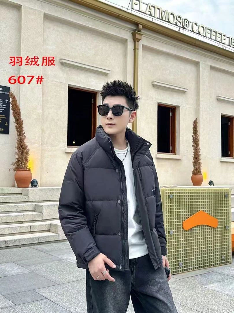 娜娜家冬季新款时尚立领短款加厚保暖男士棉服607