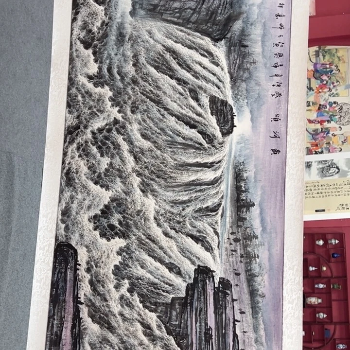 竖款潮汇书出艺术作品