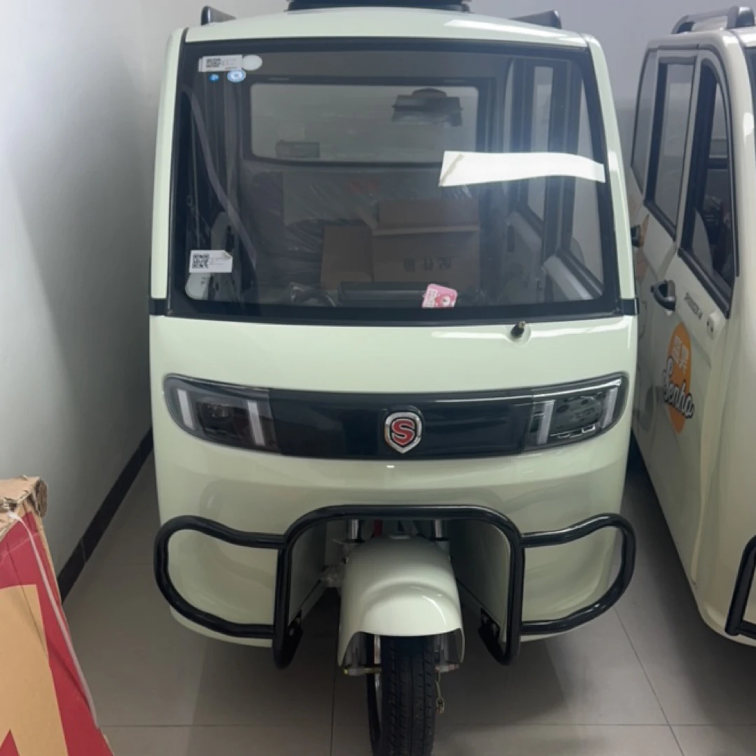 盛昊闪电 电动三轮车带篷代步车接送孩子学生日常出行 环保内饰