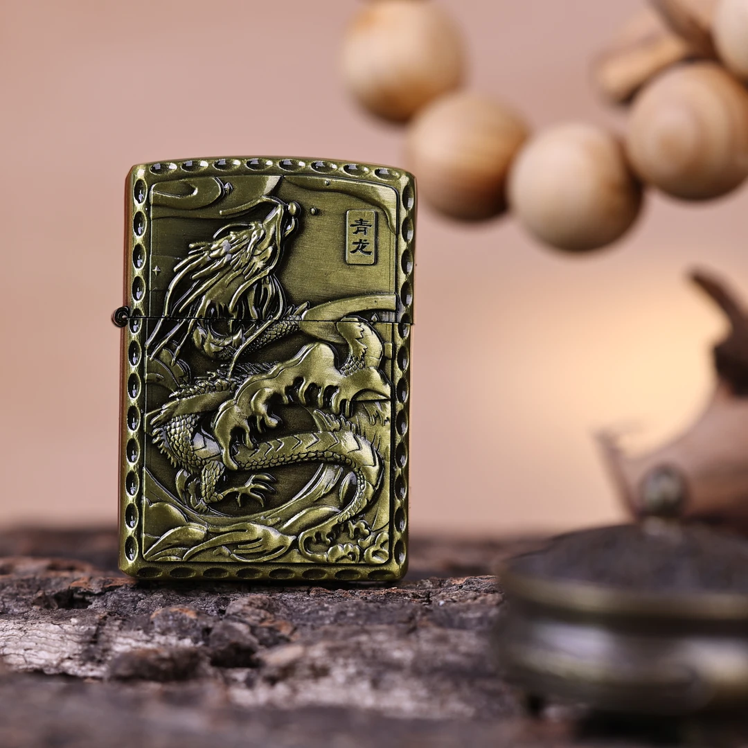 【火机华南仓】青龙-3D浮雕浮雕防风煤油打火机老九门