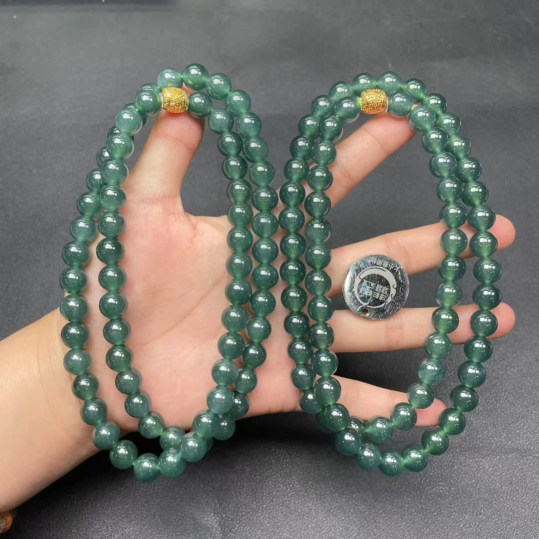 39190T13-4B11-天然A货翡翠珠链/约9+/约66颗/-多样性发其一