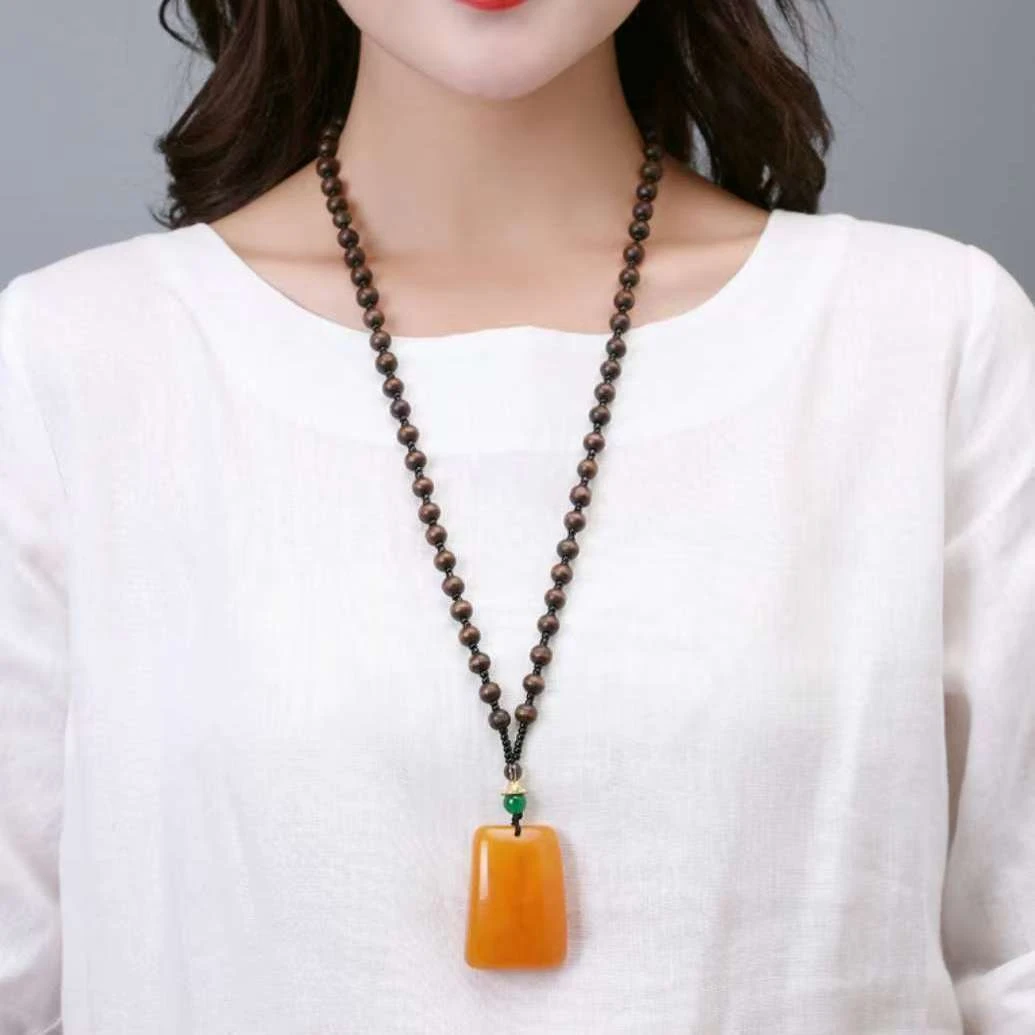 【闪购链接】精品蜜蜡鸡油黄橙方无事牌