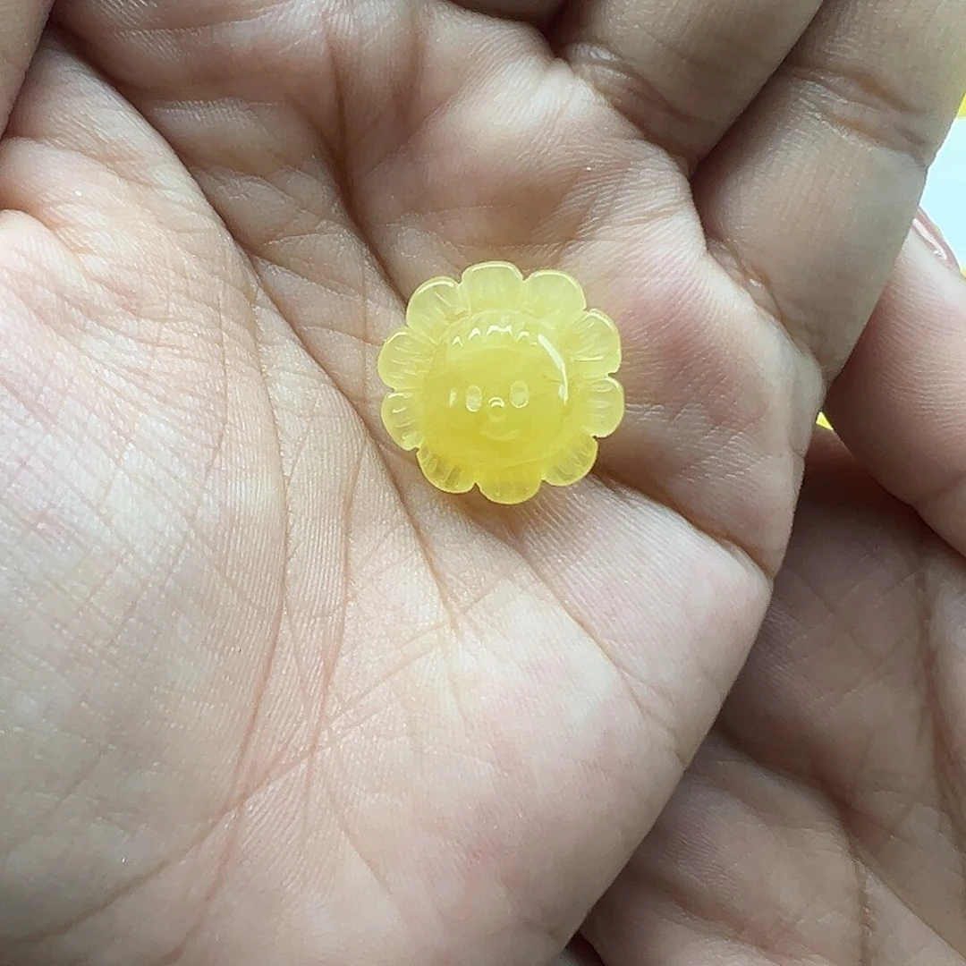 琥珀未镶嵌珠宝奇石多妹太阳花打孔不退换