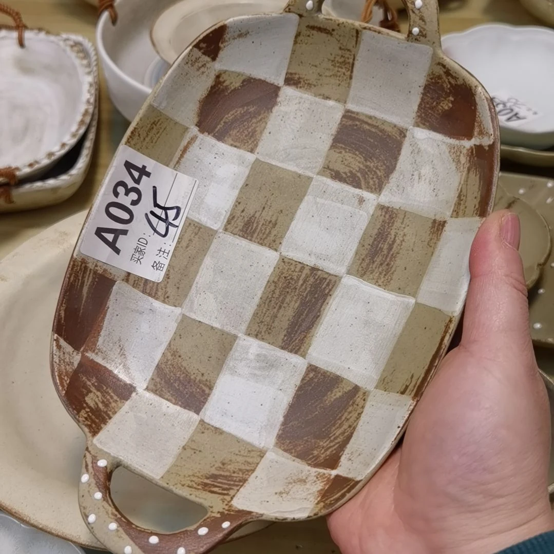 瓷片正品粗陶双耳一个