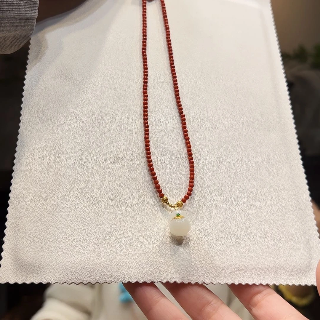 和田玉（白玉）未镶嵌项链白玉葫芦项链