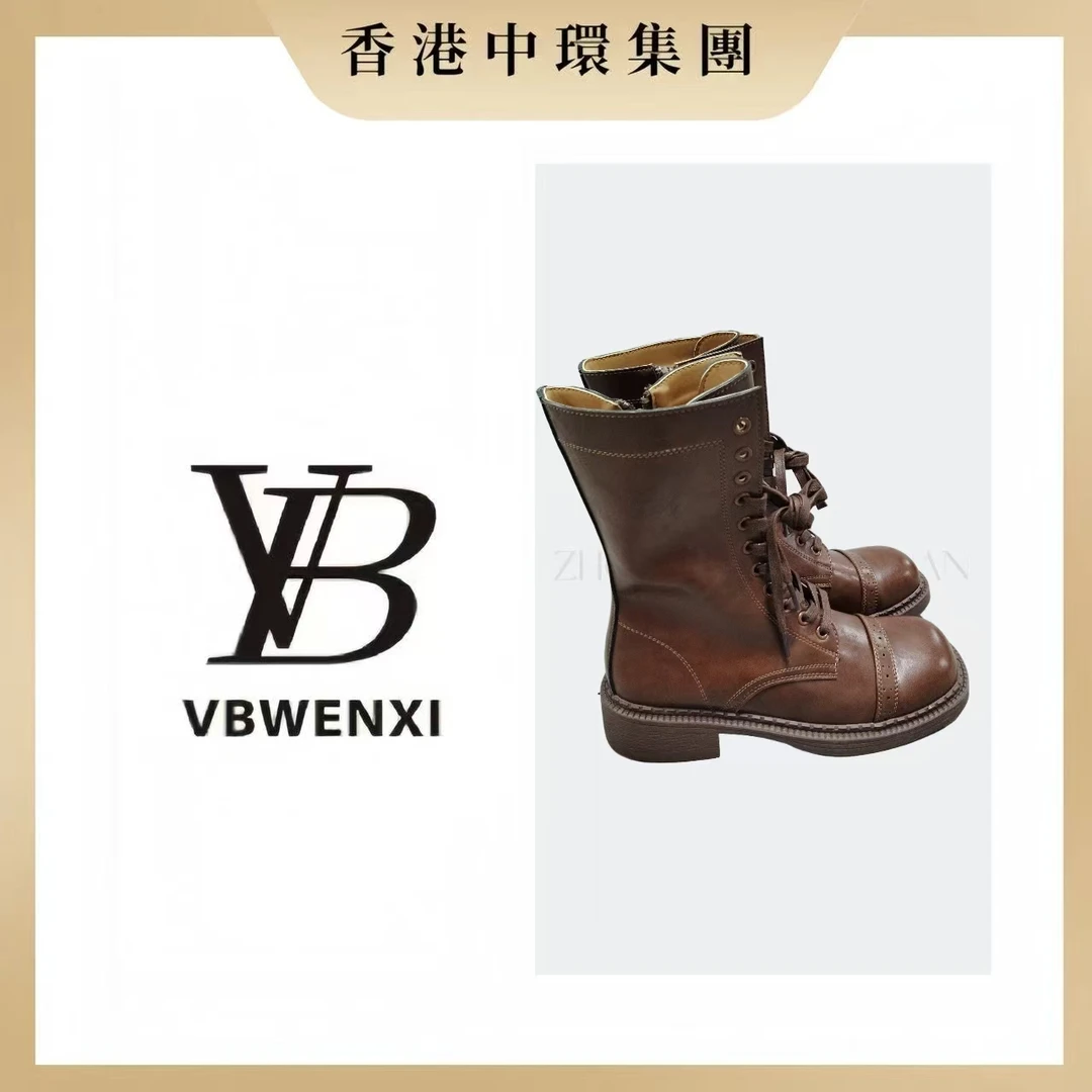 金属套筒短筒中筒英伦风女马丁靴时尚筒靴单靴