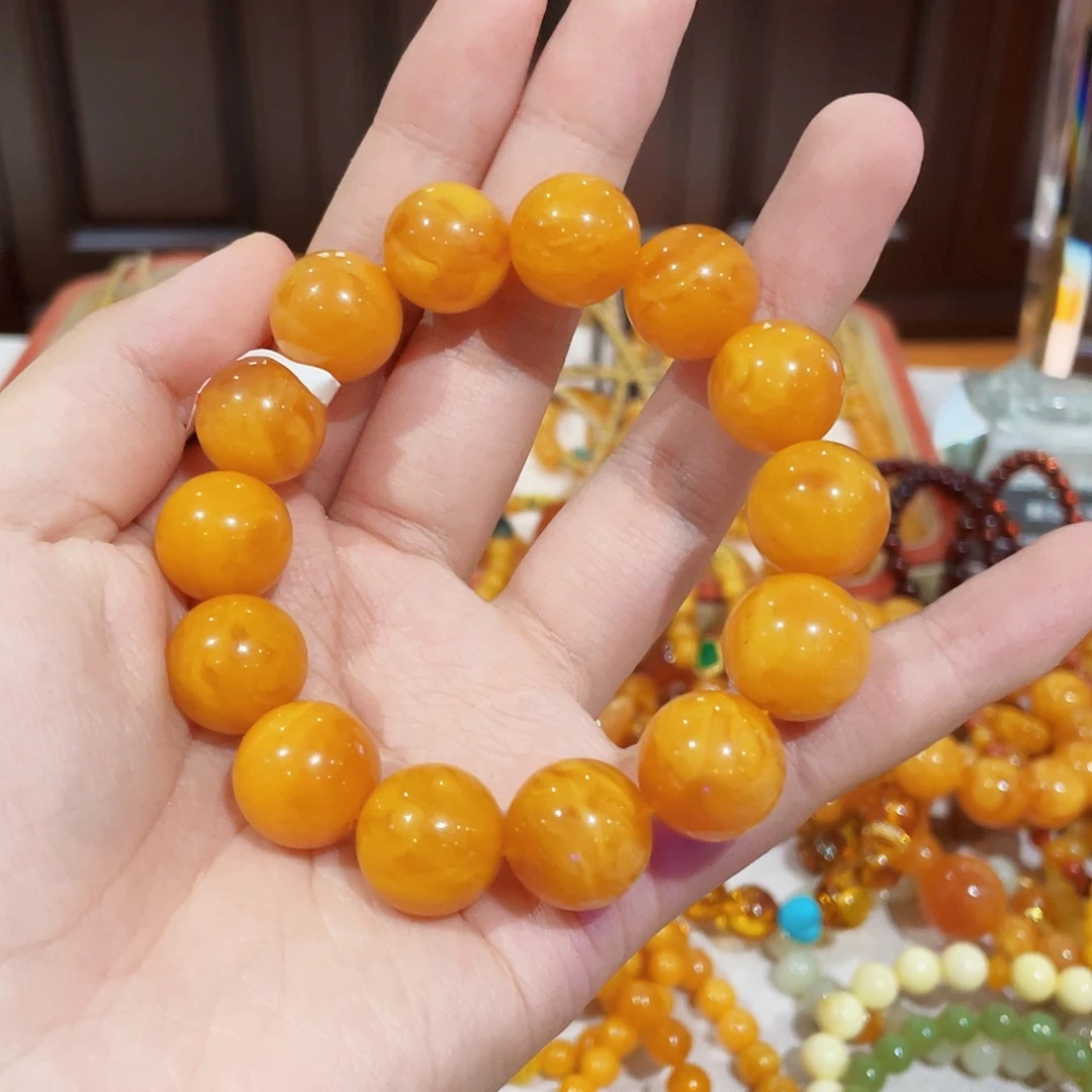 未镶嵌蜜蜡手链手串
