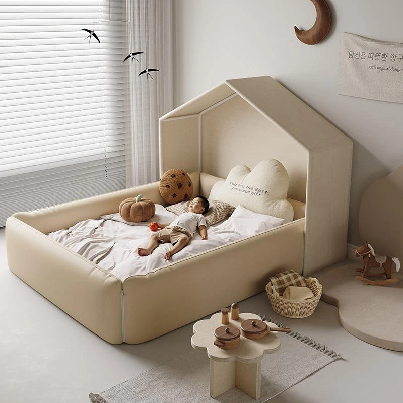 梦鹿儿童床拼接帐篷床围男女孩围栏防护栏婴儿床防撞拼接树屋床