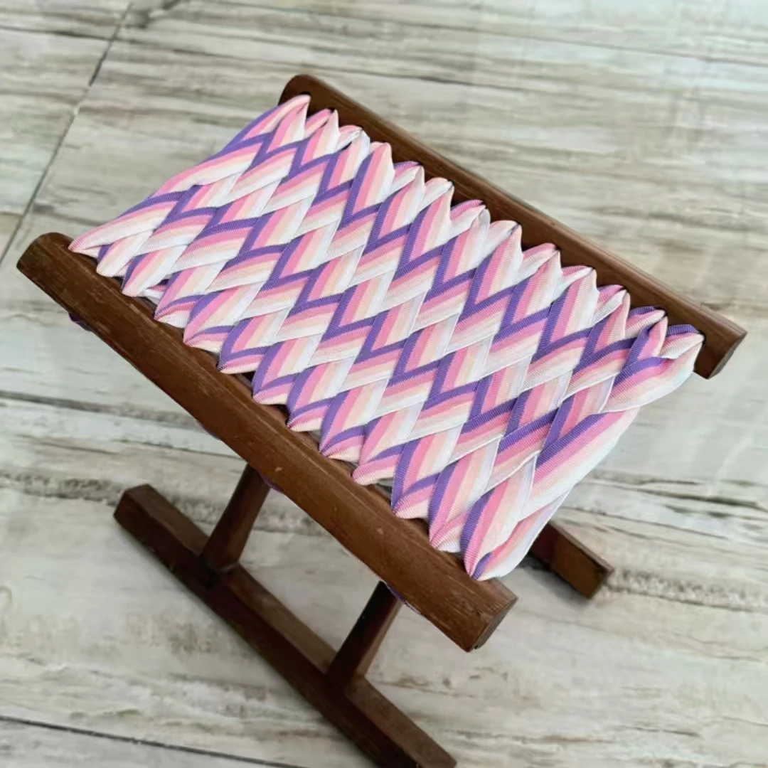 加厚四色涤纶织带带子绳子马扎彩虹编织绳宠物打包绳布马扎绳带