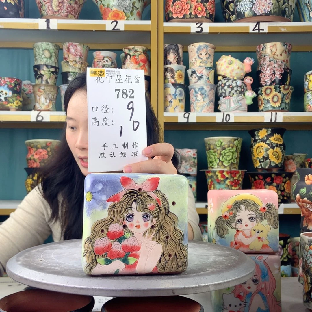 陶景德镇手工花盆782