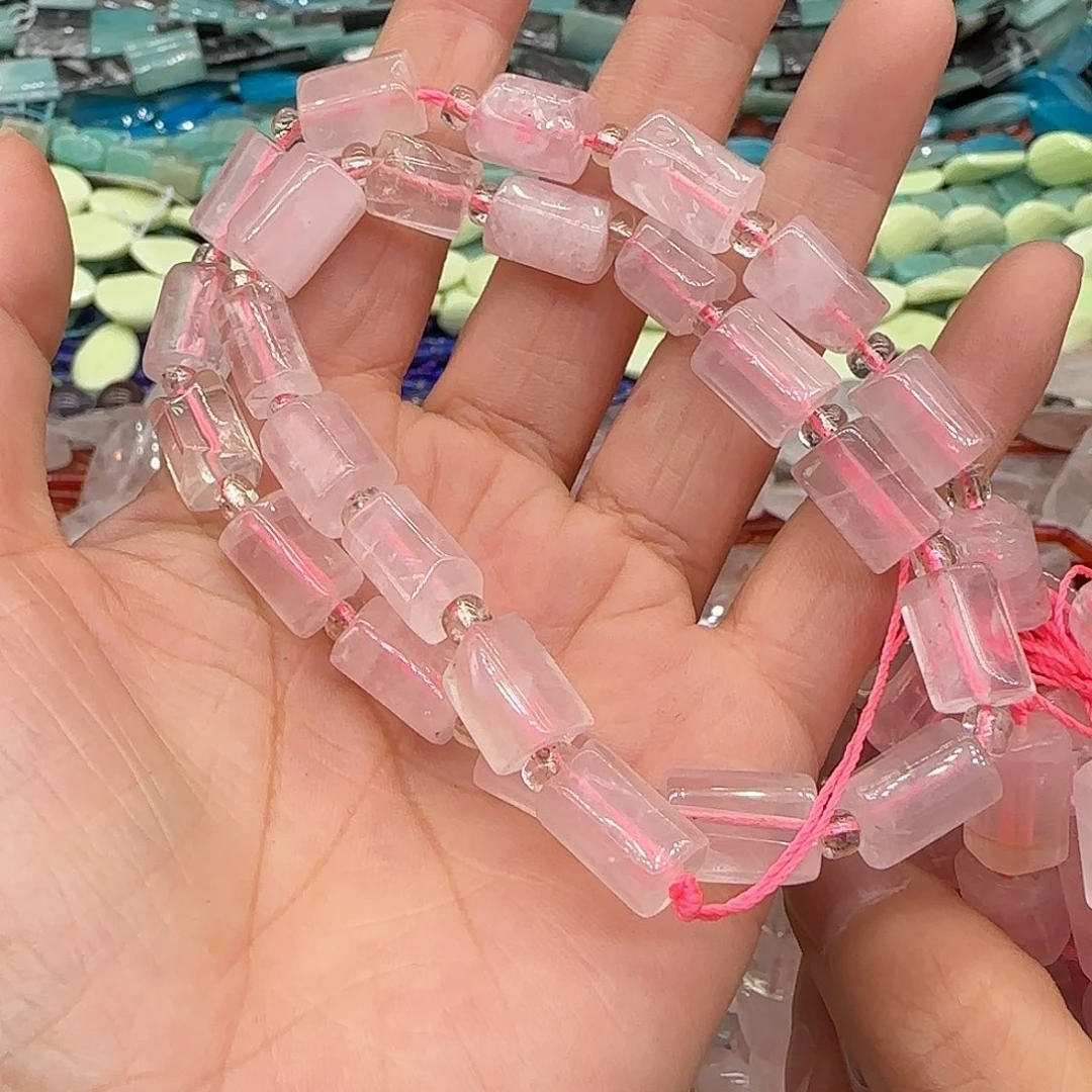 合金玛瑙/玉髓珠宝半成品马粉桶珠7mm一条