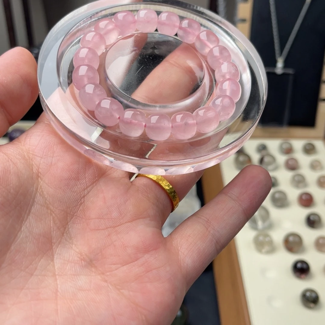 烟晶手链未镶嵌粉晶