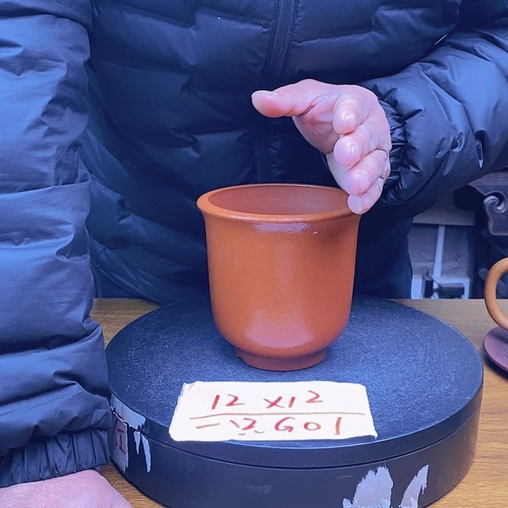 紫砂花盆货号一只G01