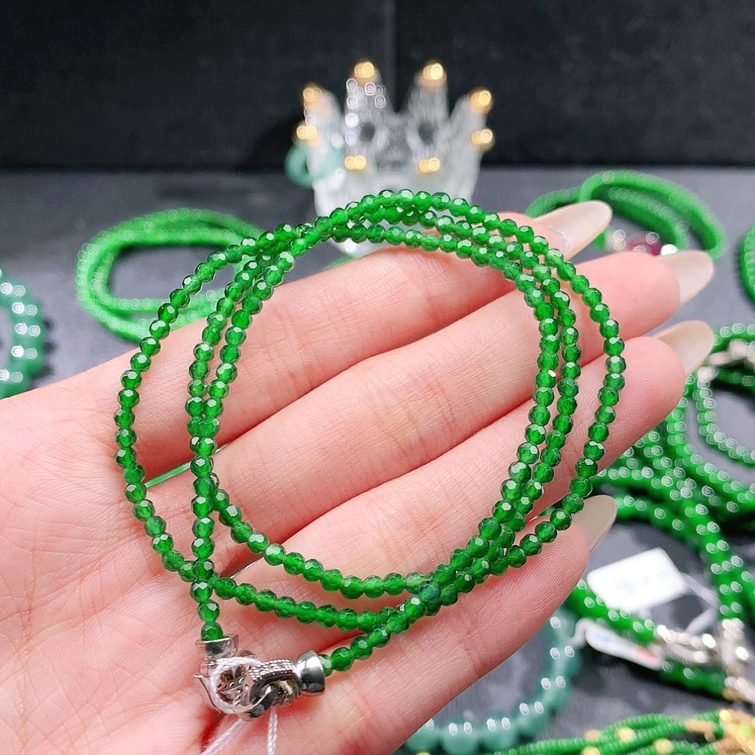 翡翠未镶嵌手串项链