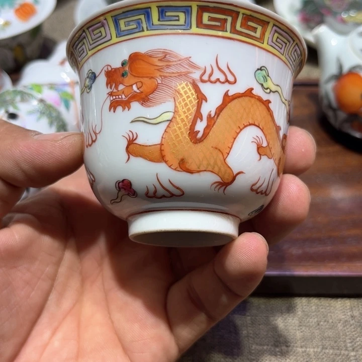 纯手绘精品盖碗杯