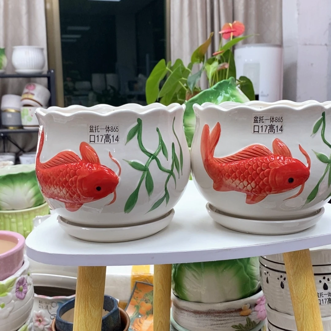 @夏西陶瓷花盆@@5865