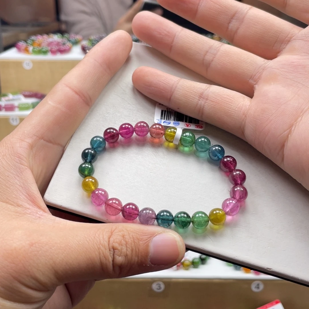 碧玺手串未镶嵌7.5mm.mmmmmmmmmmm