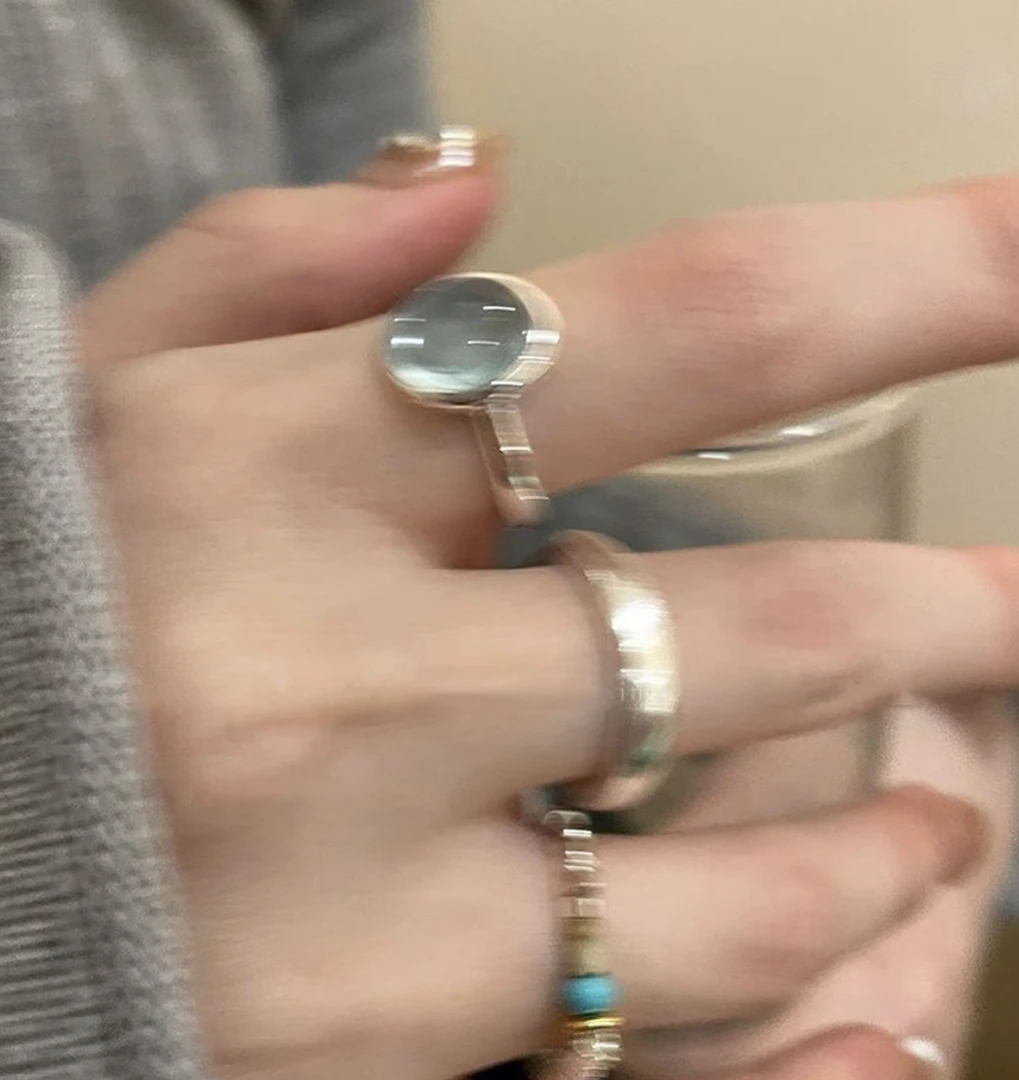 弹力绳开口小众女2024年新款冷淡风气质食指戒网红个性闺蜜指环潮