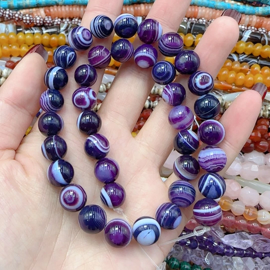 玛瑙/玉髓珠宝半成品未镶嵌缠丝玛瑙一条卡十