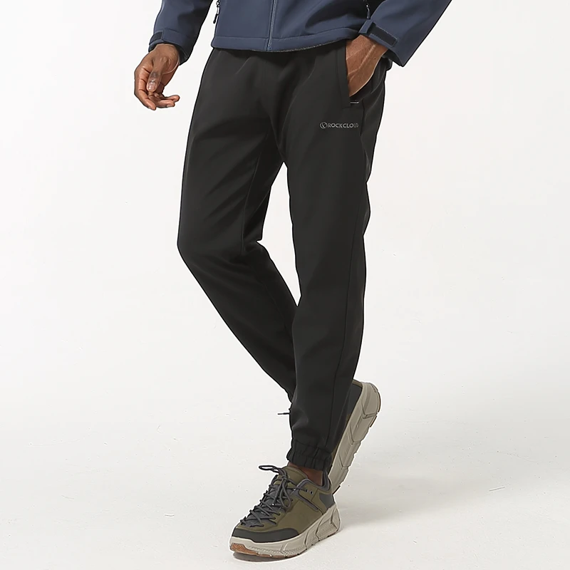 RockCloud/岩云秋冬户外登山运动防泼保暖加绒束脚男士M1软壳裤