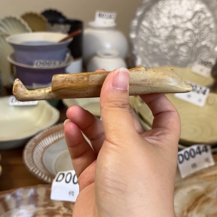 陶瓷猫咪筷子架味碟