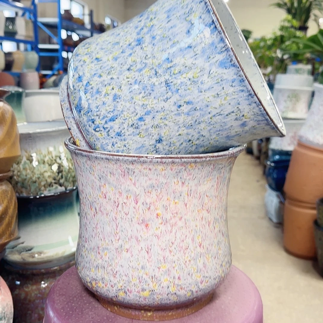 紫砂花盆高20口22