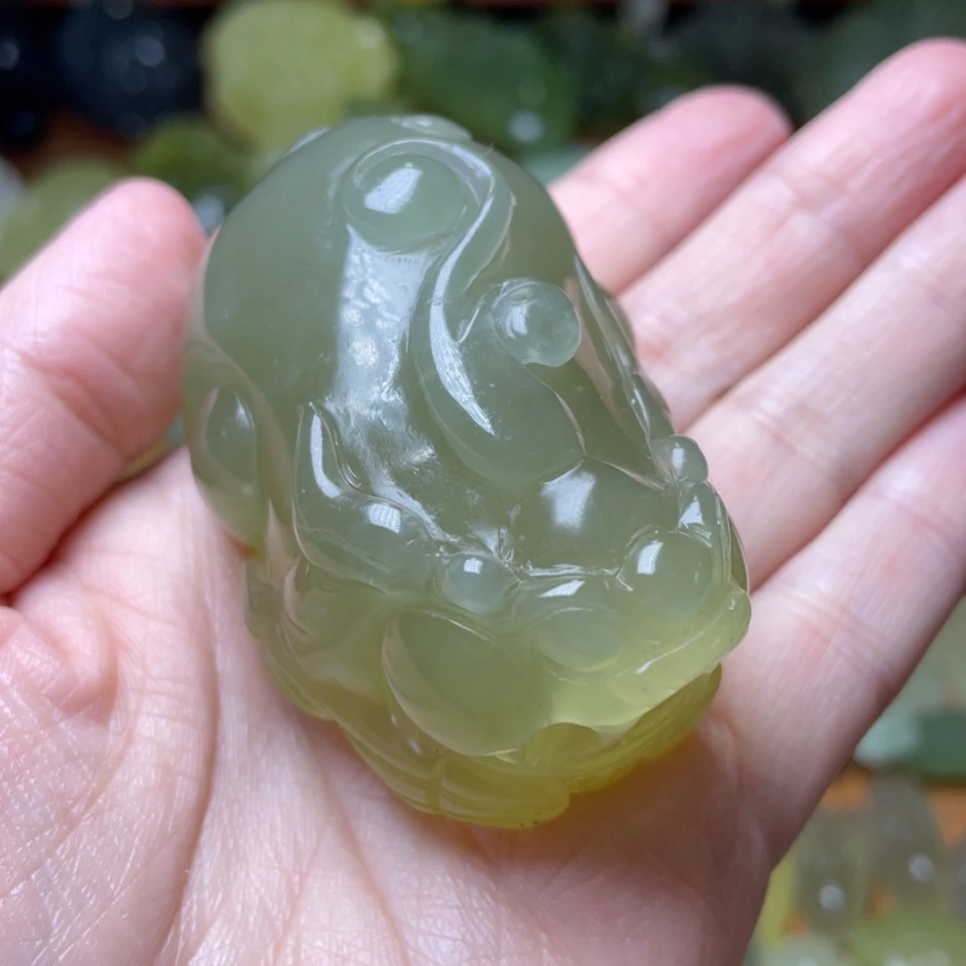 岫玉未镶嵌岫玉手把件