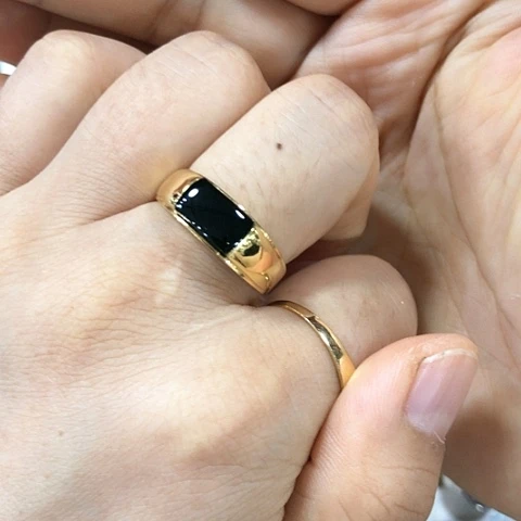 翡翠戒指18K金镶嵌缅甸天然A货翡翠