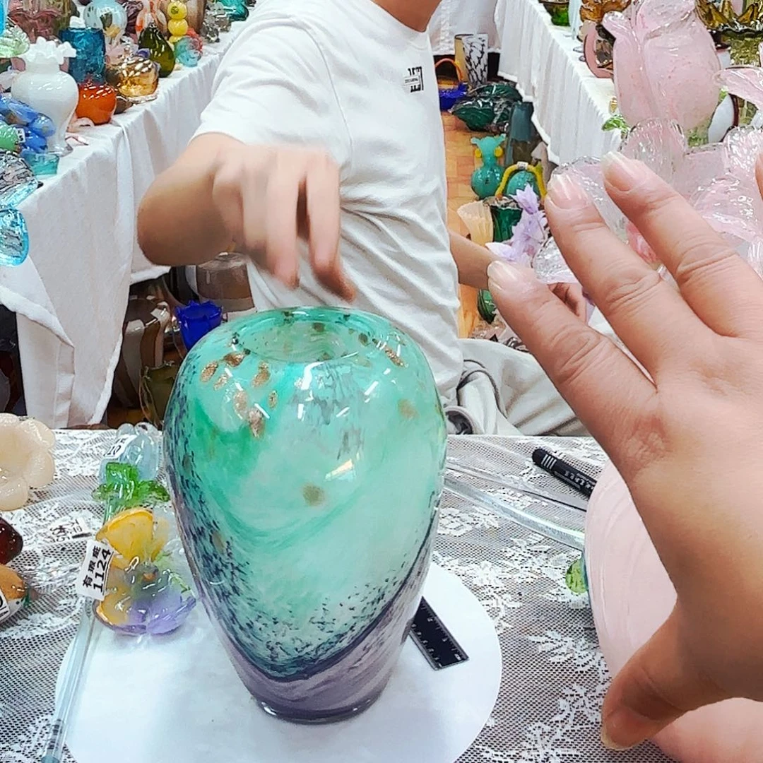 蔓***⁶琉璃花瓶花器艺术品