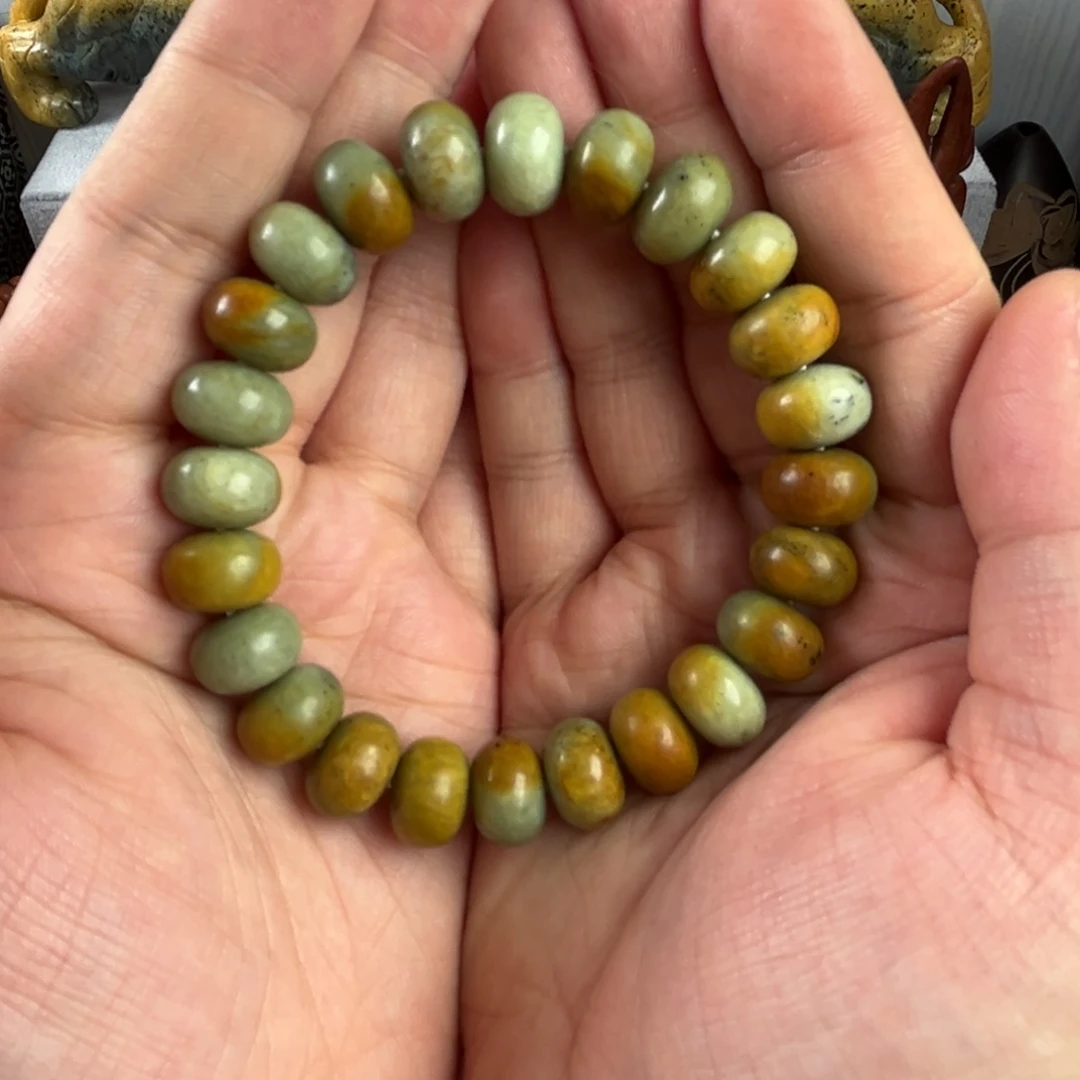 岫岩河磨玉（透闪石质玉）手串未镶嵌喜*