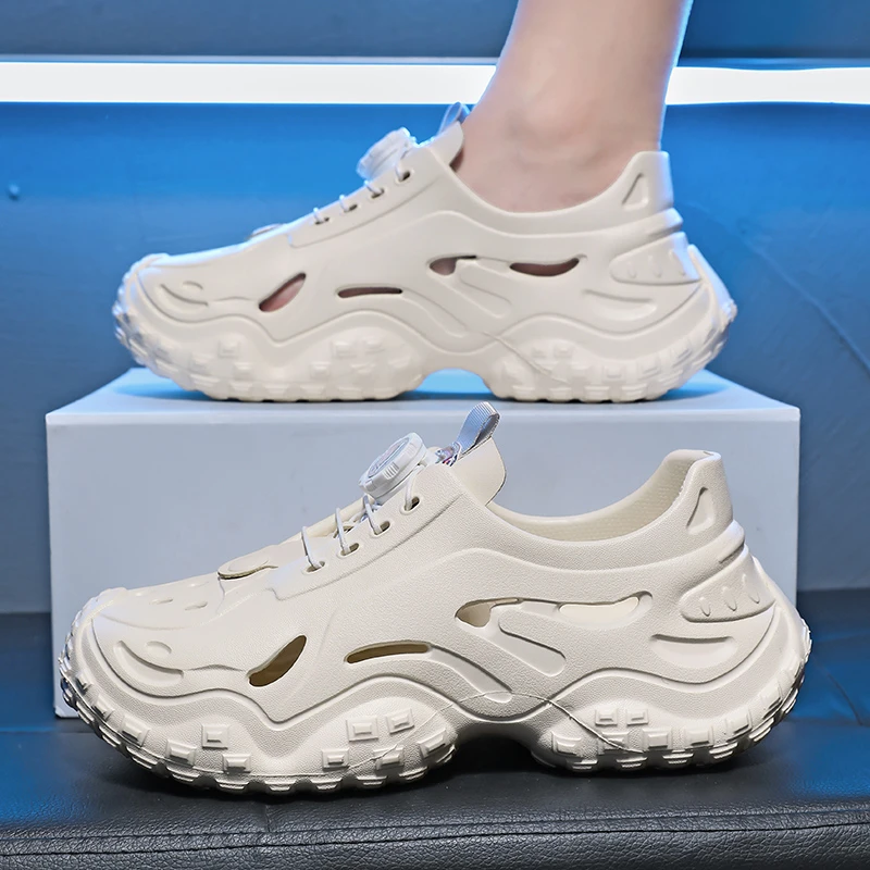 洞洞鞋男款透气外穿防臭防滑全包凉鞋户外钓鱼溯溪涉水沙滩鞋夏季