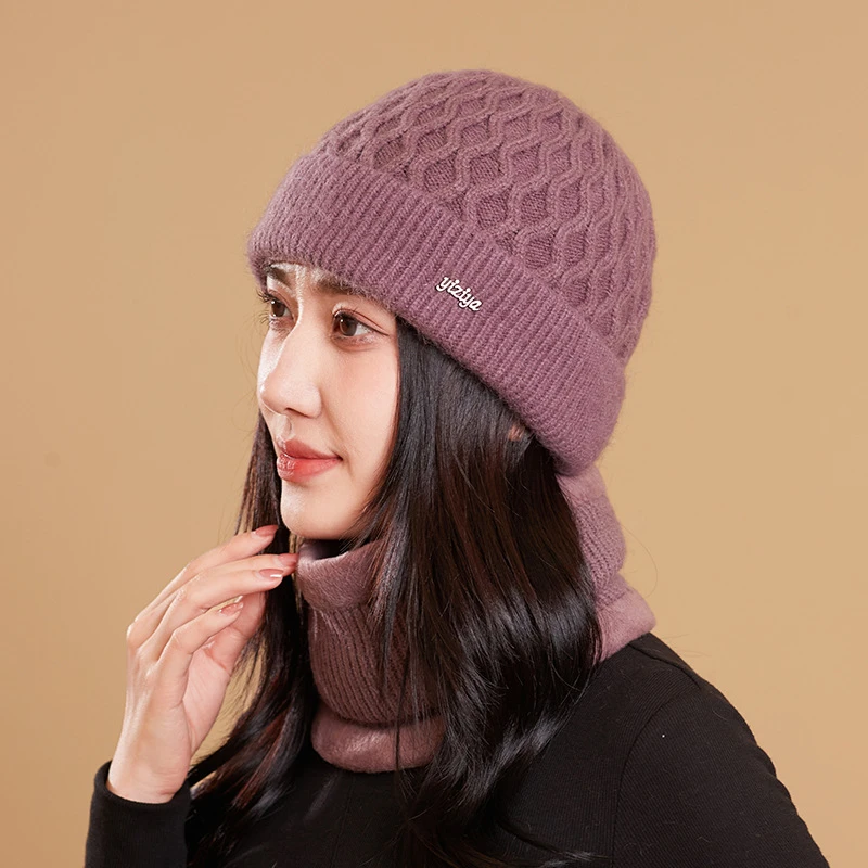 中老年人帽子女秋冬季毛线帽妈妈加绒厚保暖帽奶奶冬天针织棉帽子