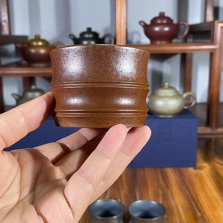 眸***客茶壶紫砂100cc主人杯 段泥