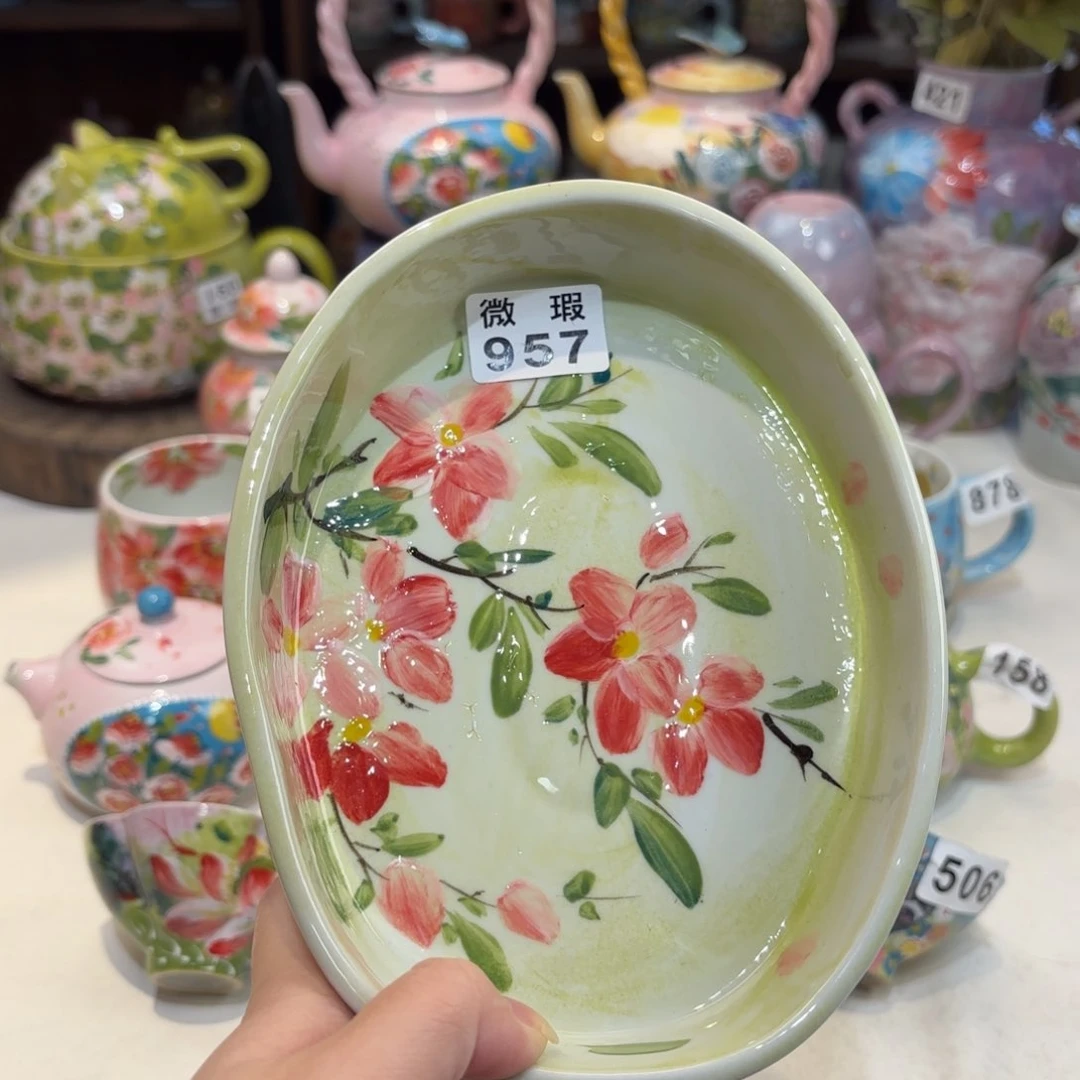 景德镇手绘高温釉下彩陶瓷茶具