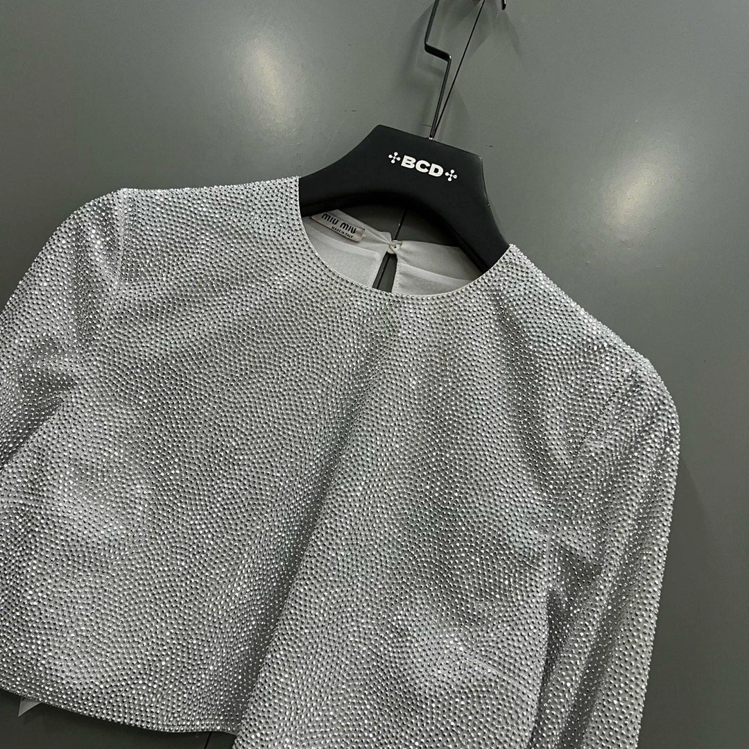 未使用 MIU MIU/缪缪 zz3 满钻长袖上衣 38码/206596