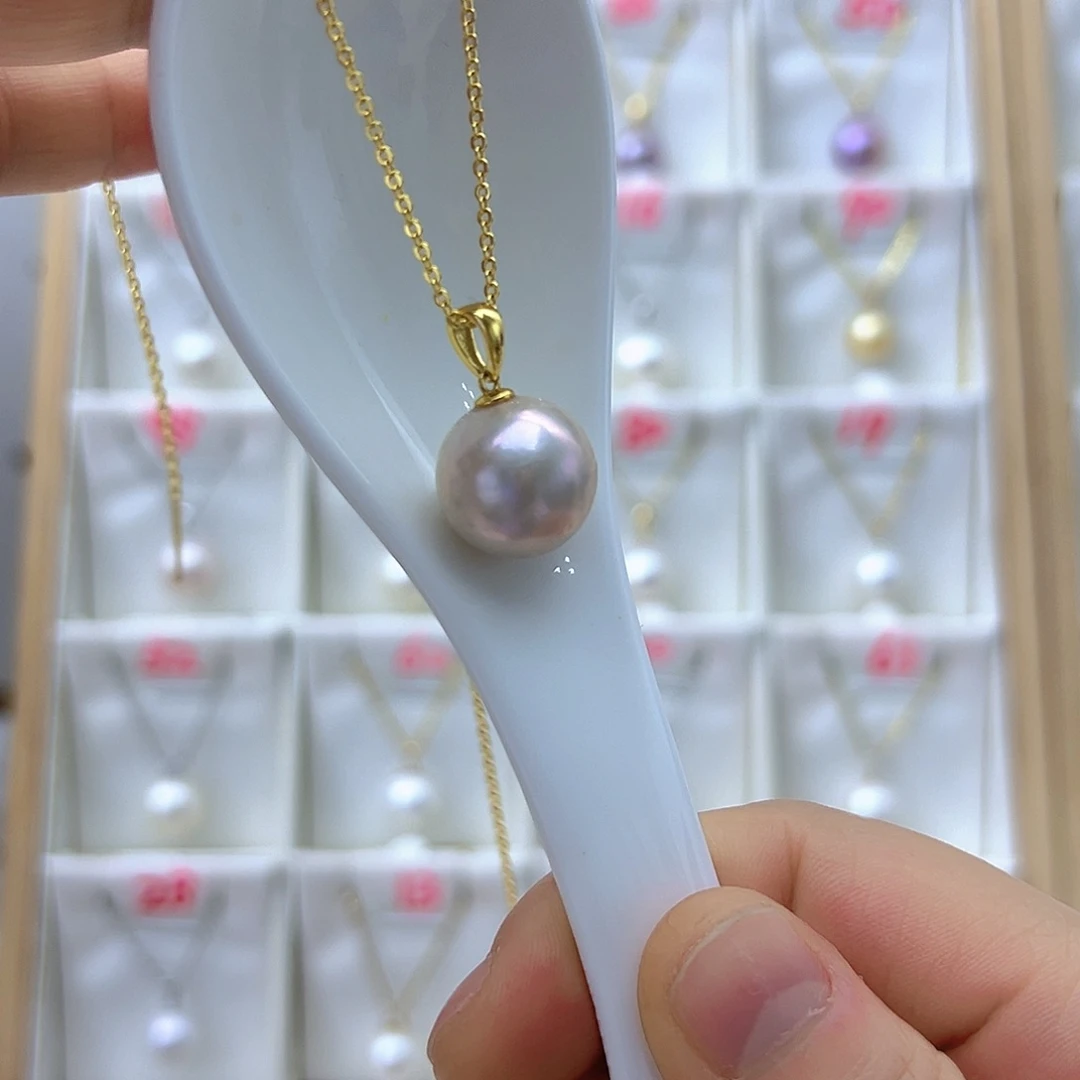 银S925镶嵌吊坠(不含链)淡水珍珠