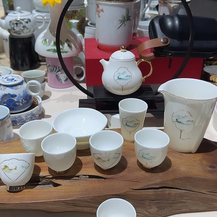 瓷11件套茶具江南风景1套