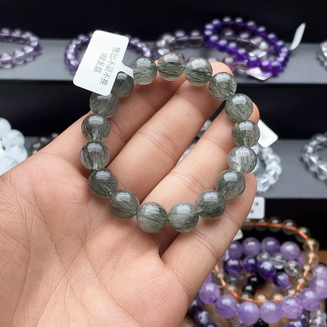 未镶嵌手串烟晶卡11绿发晶