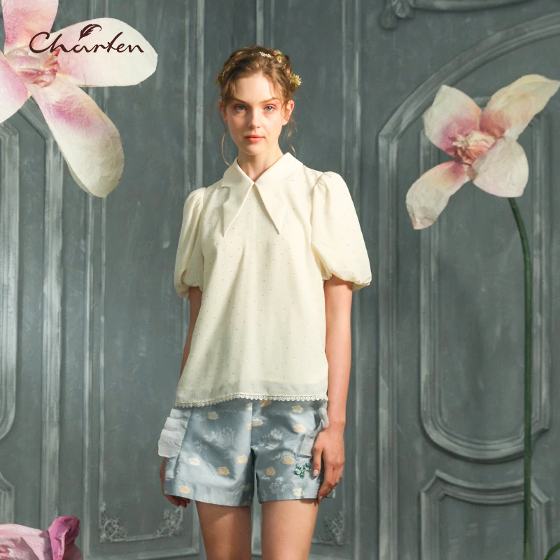 【媛媛专享】朝峰短袖衬衫上衣CFC2D102-107T