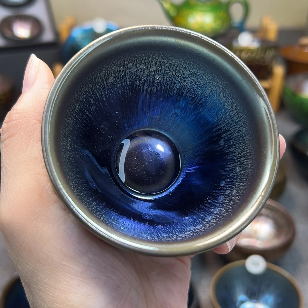 茶盏星空蓝有滴束口