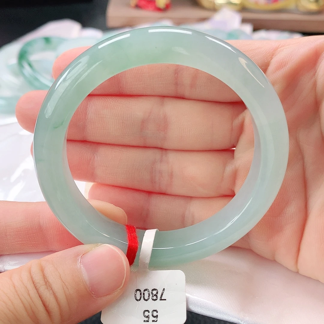 翡翠未镶嵌手镯缅甸A货翡翠手镯