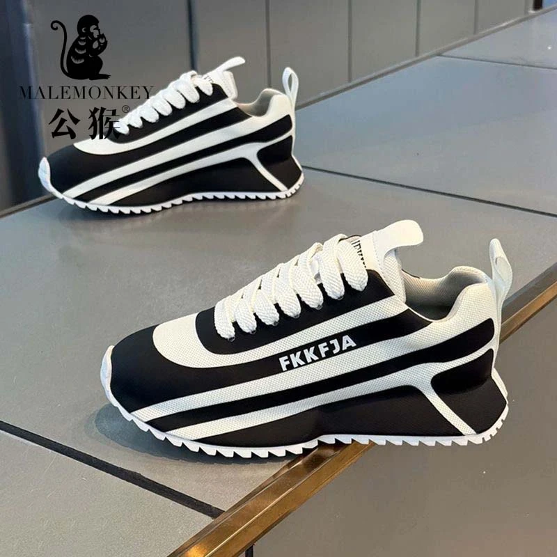 公猴男鞋秋季网面休闲增高阿甘鞋青少年透气百搭运动老爹潮鞋QG70