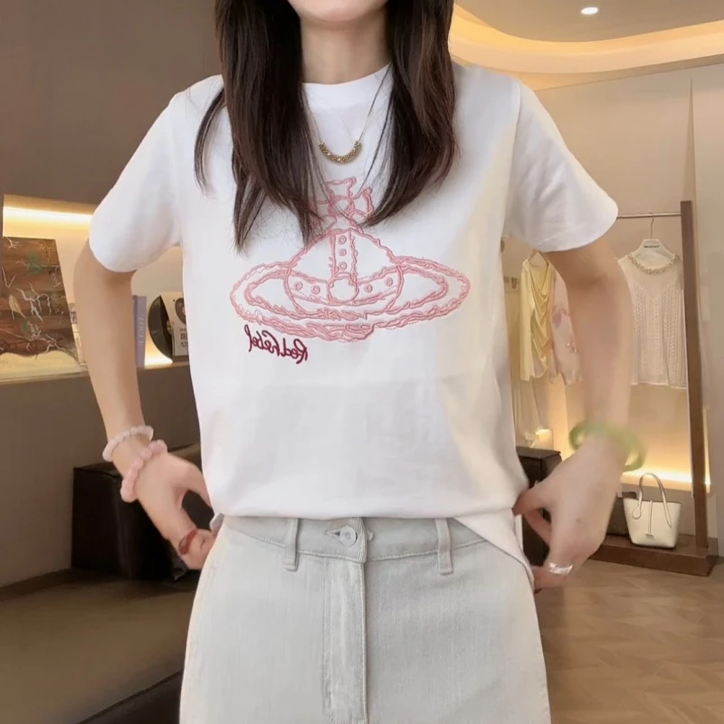 2025春季韩版新款重工立体起鼓刺绣短袖T恤LK2501930