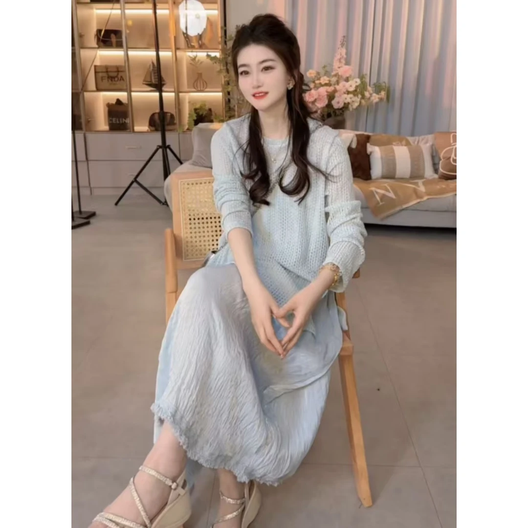 『蔚蓝流苏S』设计显瘦百搭时尚衬衫25037